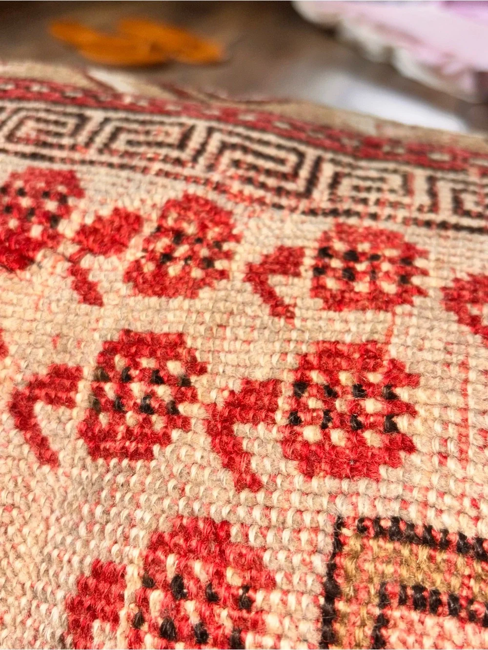 Tapestry Accent Pillow eclectic, BoHo Brown’s reds neutrals